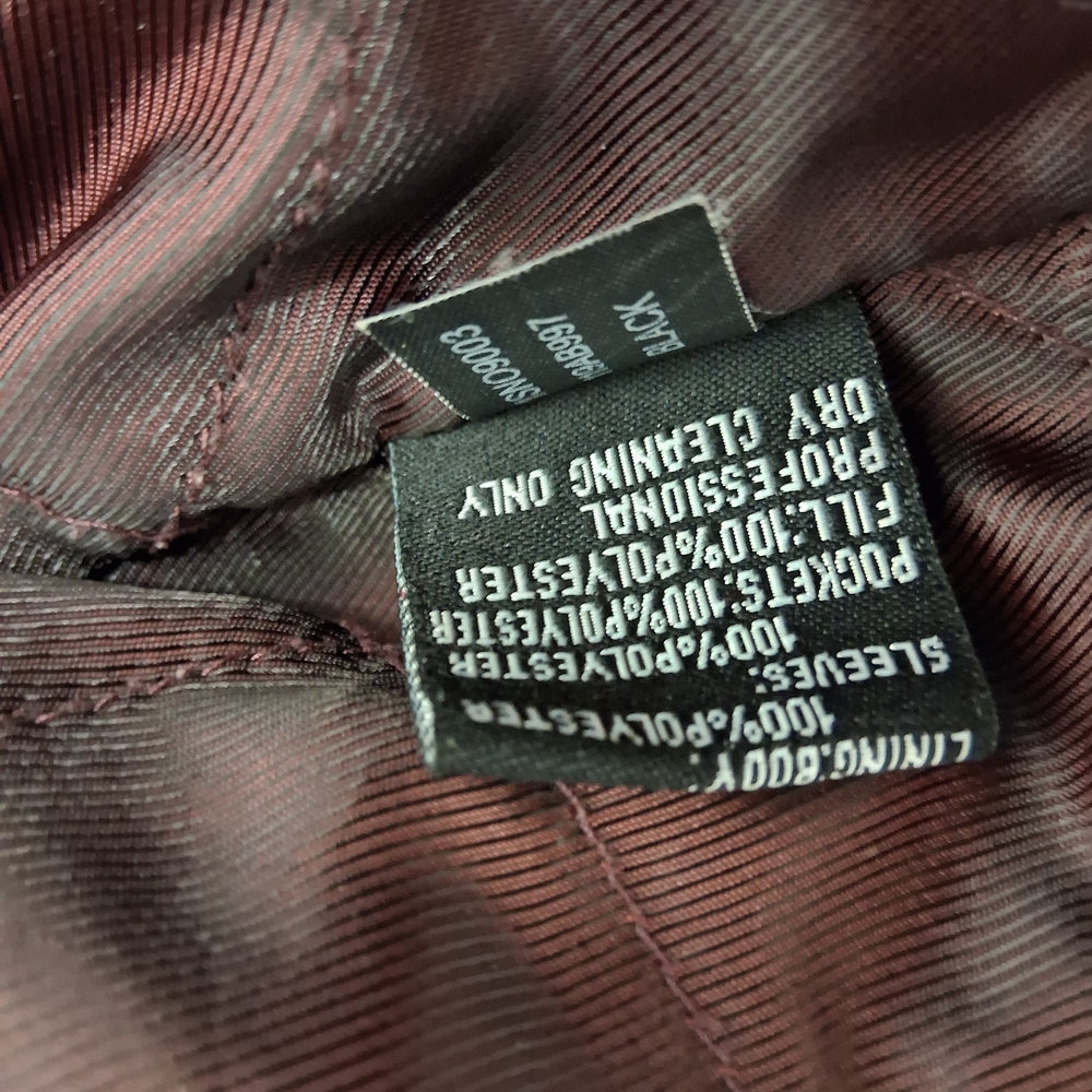 GUESS Men's L Black Double-Breasted Wool Coat - Picture 5 of 7